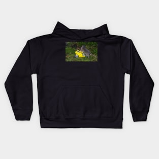 Mouse on a motorcycle Kids Hoodie